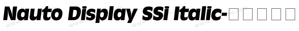 Nauto Display SSi Italic字体转换